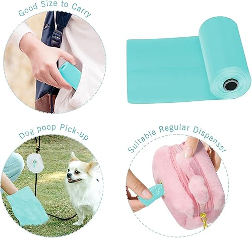Miniatura 7 de Toplive Rollos de bolsas para excrementos de perro, bolsas de basura para perros, extragruesas, fuertes, a prueba de fugas, 16 rollos (240 bolsas),