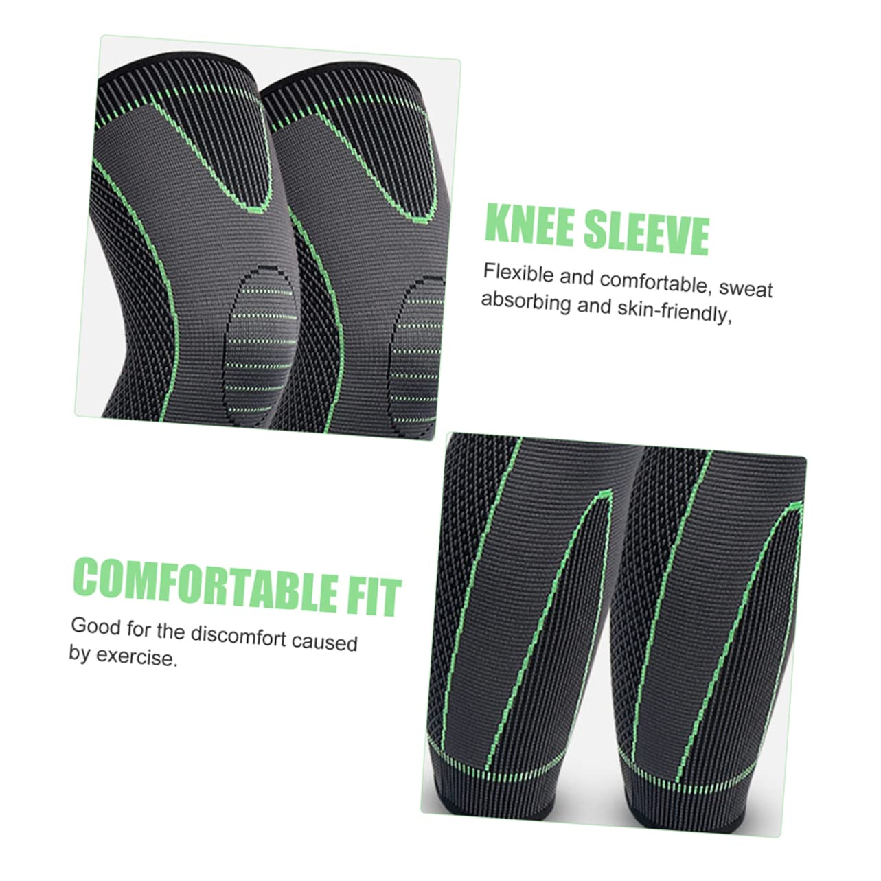 Multi Function Nylon Knee Sleeve Breathable for Fitness Non Slip Compression Support for Running Basketball Cycling and More