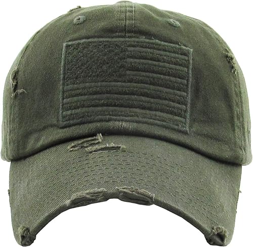 Miniatura 2 de KBETHOS - Colección de operador táctico USA con parche de bandera de pesca, gorra de béisbol de malla para pesca al aire libre, gorra de camionero