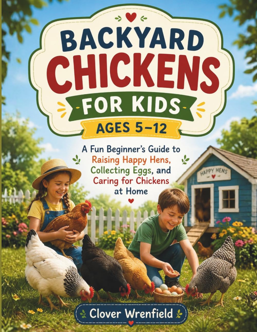 BACKYARD CHICKENS FOR KIDS AGES 5–12: A Fun Beginner’s Guide to Raising Happy Hens, Collecting Eggs, and Caring for Chickens at Home