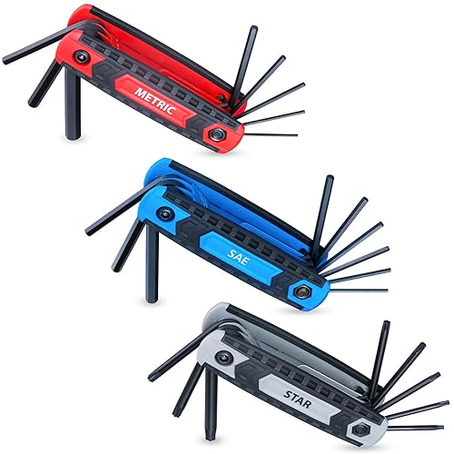 25-Piece Complete Folding Hex Key Wrench Set, Metric 1.5mm -