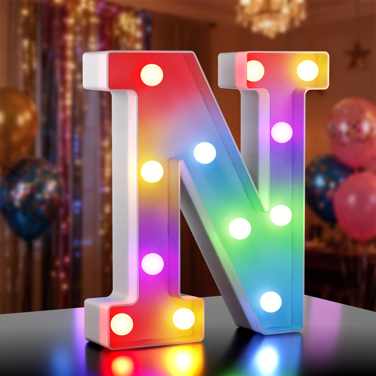 Ledido LED Light Up Marquee Numbers Sign - Cool & Warm Light up Numbers for 40th Birthday Decorations, LED Number Lights for Wedding Anniversary Grad Home Bedroom Table Wall Party Decor, Number 40 — view 15