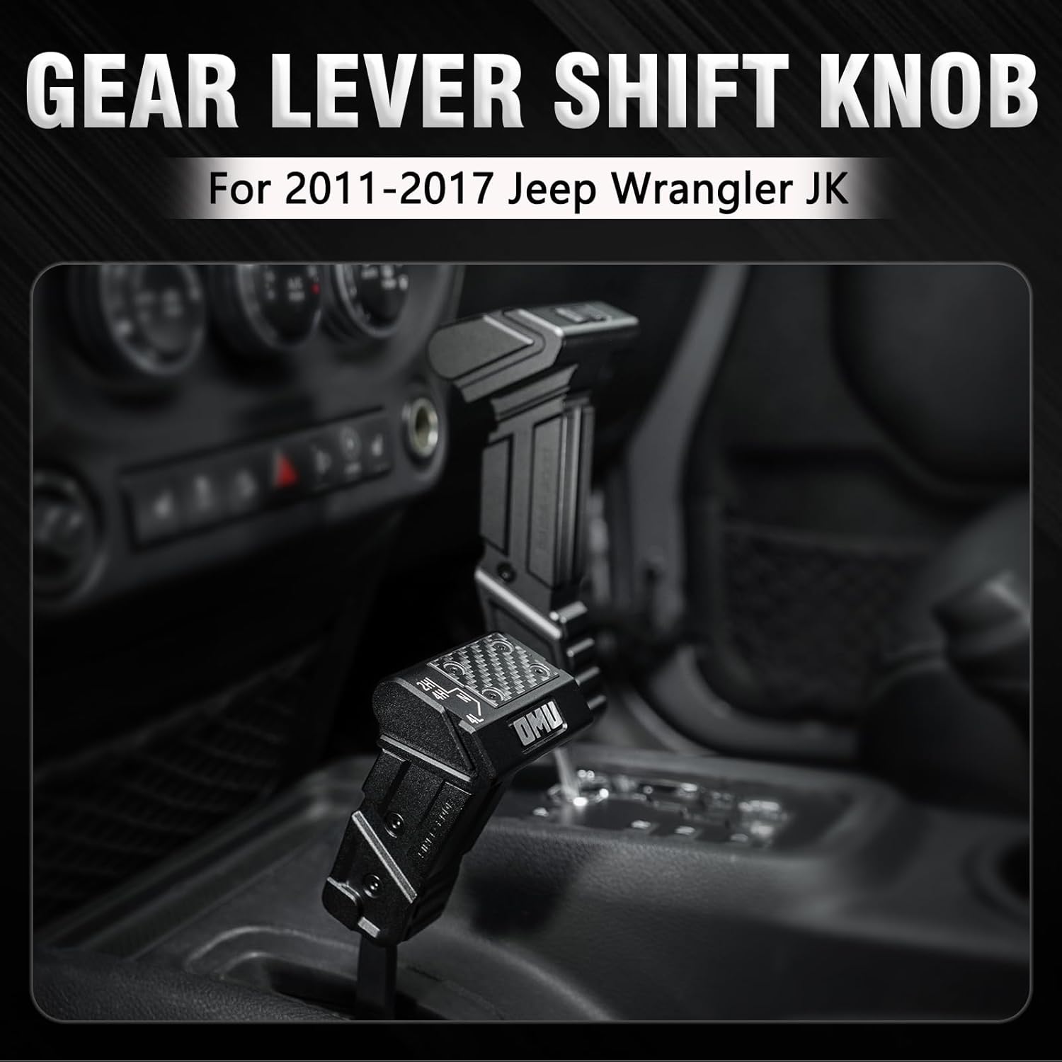 OMU Genesis Series Gear Lever Shift Knob Compatible with Jeep Wrangler 2011-2017 JK JKU Gear Shift Lever Handles