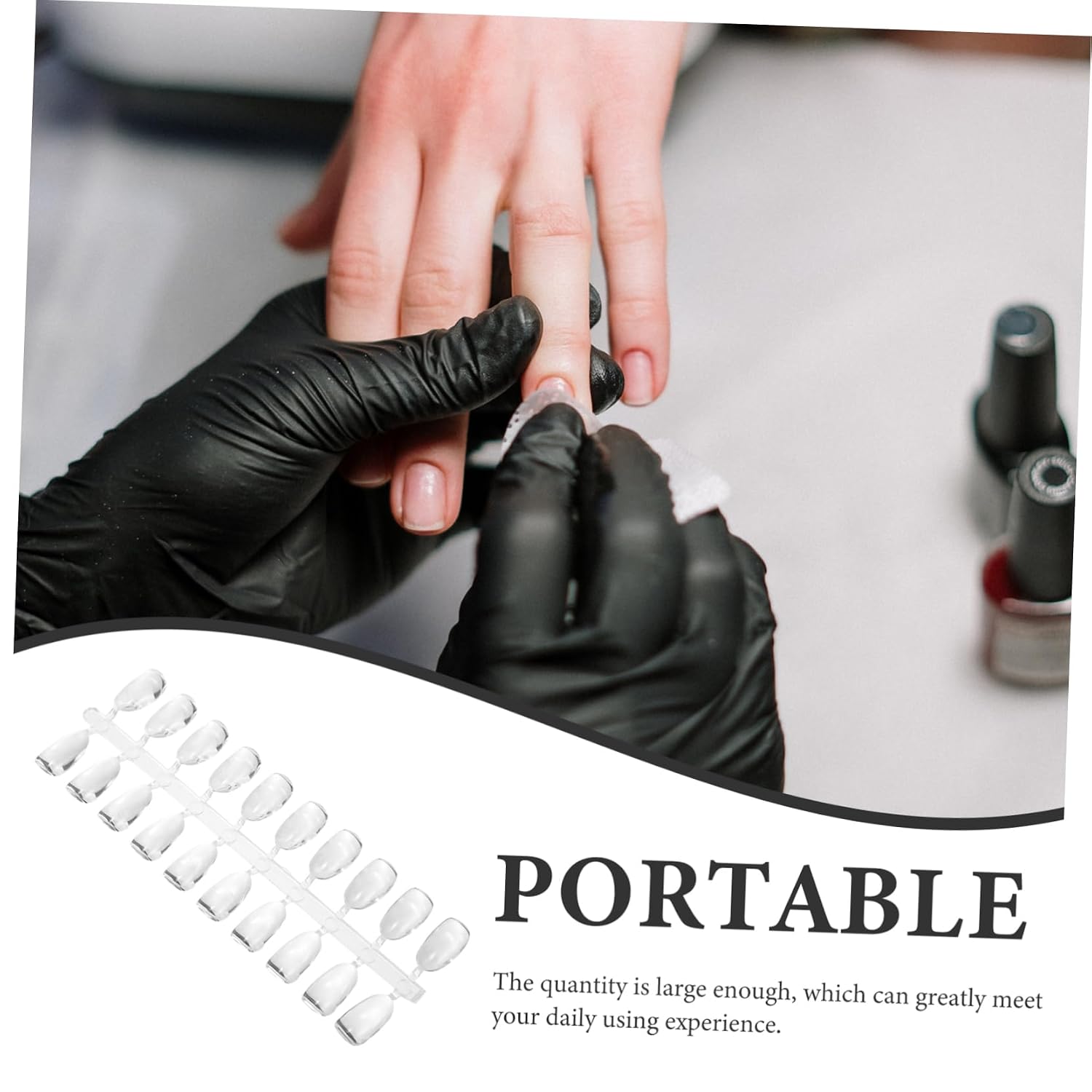 MERRYHAPY 200pcs Nail Display Tips High Transparency Board for Nail Polish Samples Practice Tools and Salons Easy to Clean and Maintain