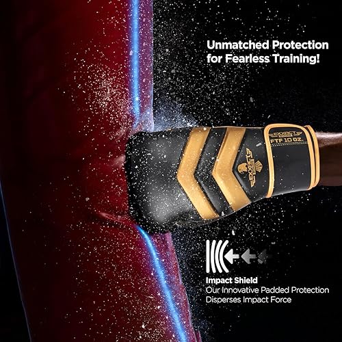 Miniatura 4 de Exxact Sports Clash Guantes de boxeo para hombre, guantes de boxeo duraderos de cuero de ingeniería para hombre con protección acolchada, guantes de