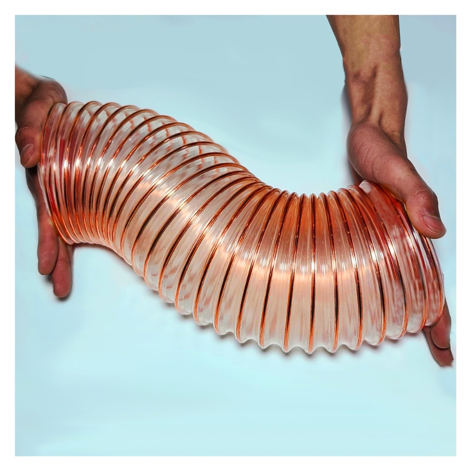 Tuyau transparent en polyuréthane, Conduit en polyuréthane transparent de 25 à 400 mm diamètre, épaisseur paroi 1,5, résistant l'usure(L 3.3ft/1m,Dia 1-3/5"/40MM)