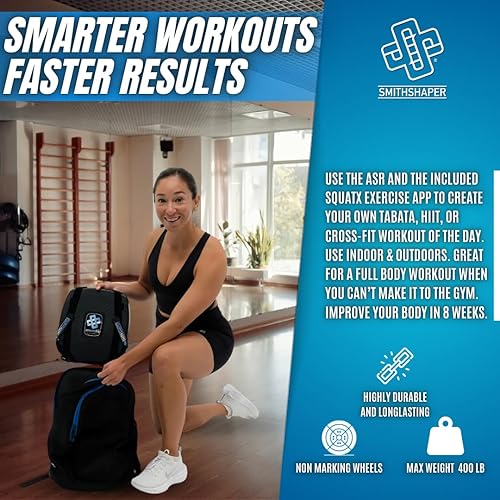 Miniatura 5 de SmithShaper PRO Ab Squat Roller  Entrenamiento de cuerpo completo  Ponte en forma - 25 ejercicios! Despliegues de abdominales, sentadillas, paseos