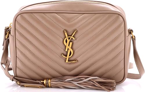Saint Laurent, Pre-Loved Lou Camera Bag Matelasse Chevron Leather Small, Neutral