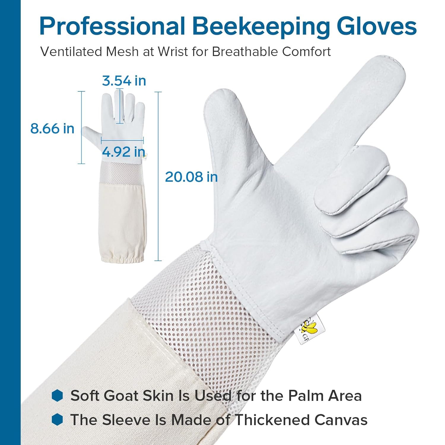 Professional Bee Suits for Men & Women with Round Veil, Beekeeping Suit with Ventilated Glove, Beekeeper Suit Bee Outfit for Backyard and Bee Keeper XXXL