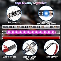 Vista 3 de 12 piezas de luces LED RGB para motocicleta para Harley Davidson Kawasaki Suzuki Yamaha Golf Cart, kit de luces subterráneas multicolor