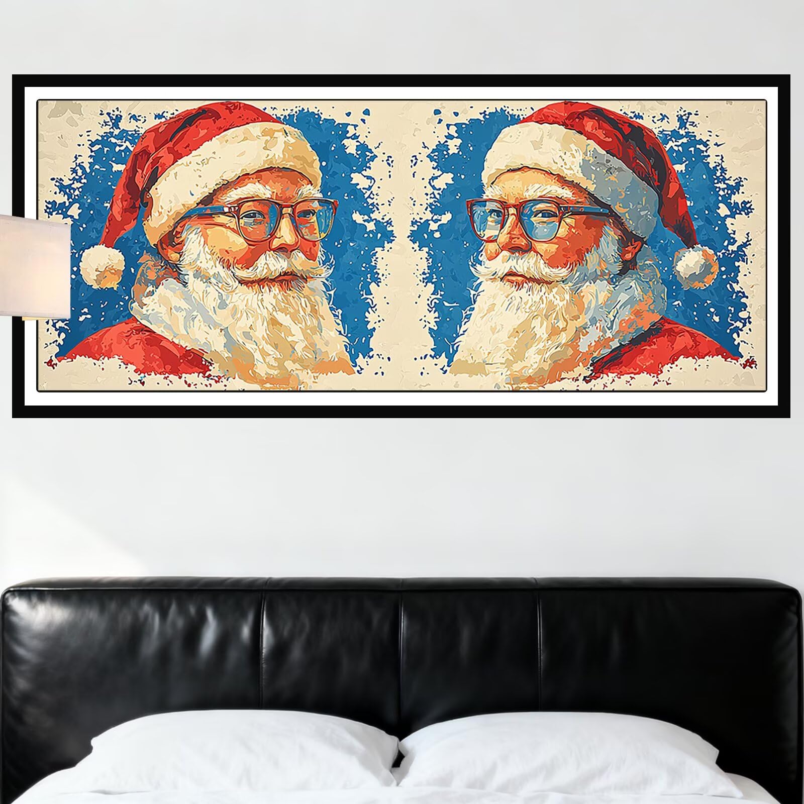 Maluj według numerów dla dorosłych Boże Narodzenie 120x50cm XXL Malowanie według numerów Dorośli Retro Kit, DIY DIY Kit Malowanie według liczb Zawiera pędzle i Pigment Akrylowy Prezent Kobieta