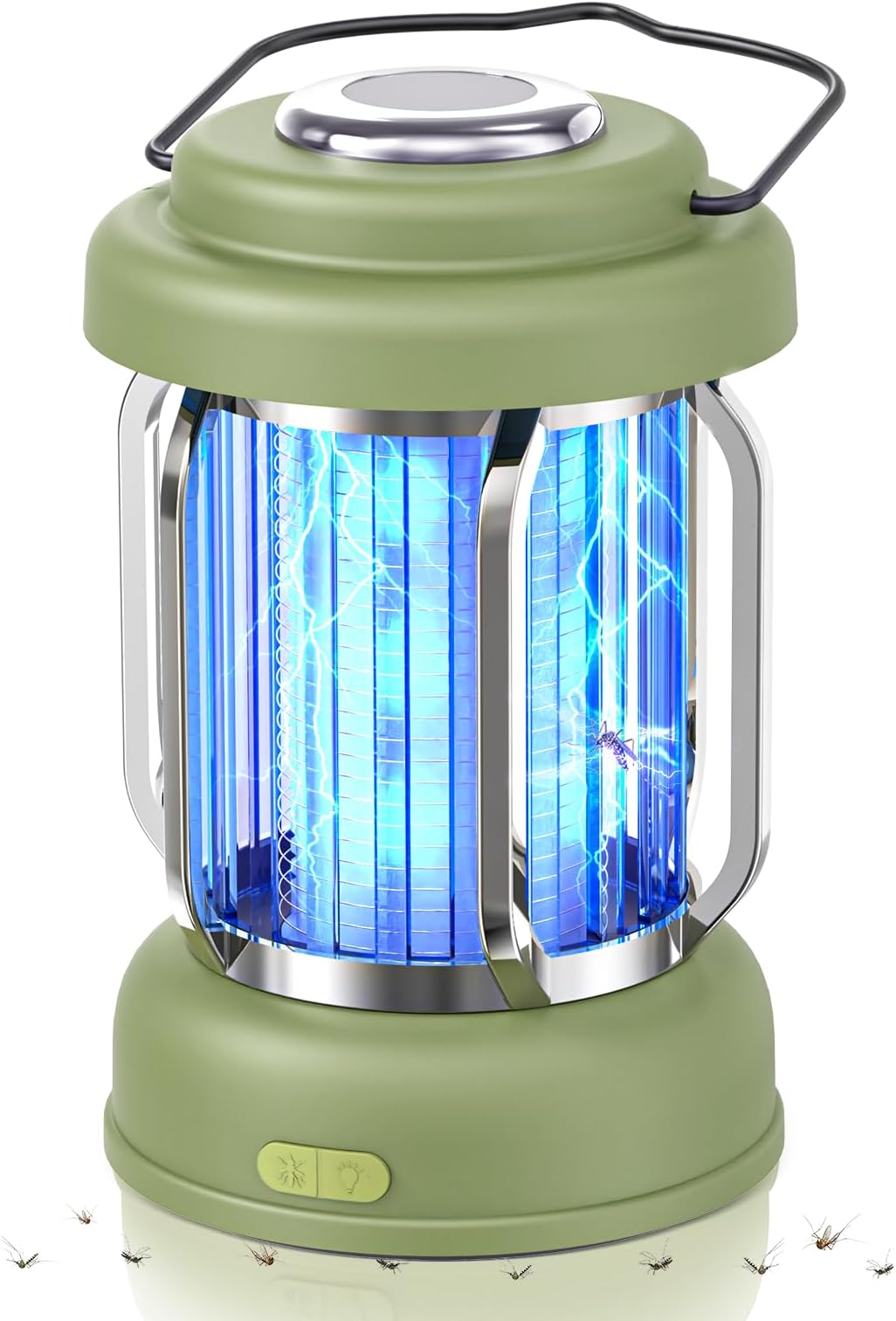 LiBaPortable Outdoor Bug Zapper, Electric Mosquito Killer Lamp for Camping, Patio, Garden, Kitchen - Rechargeable, Waterproof, Lighting and Mosquito Killer 2 in 1