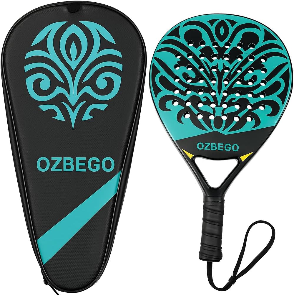 Set pala de pádel 100% carbono con accesorios