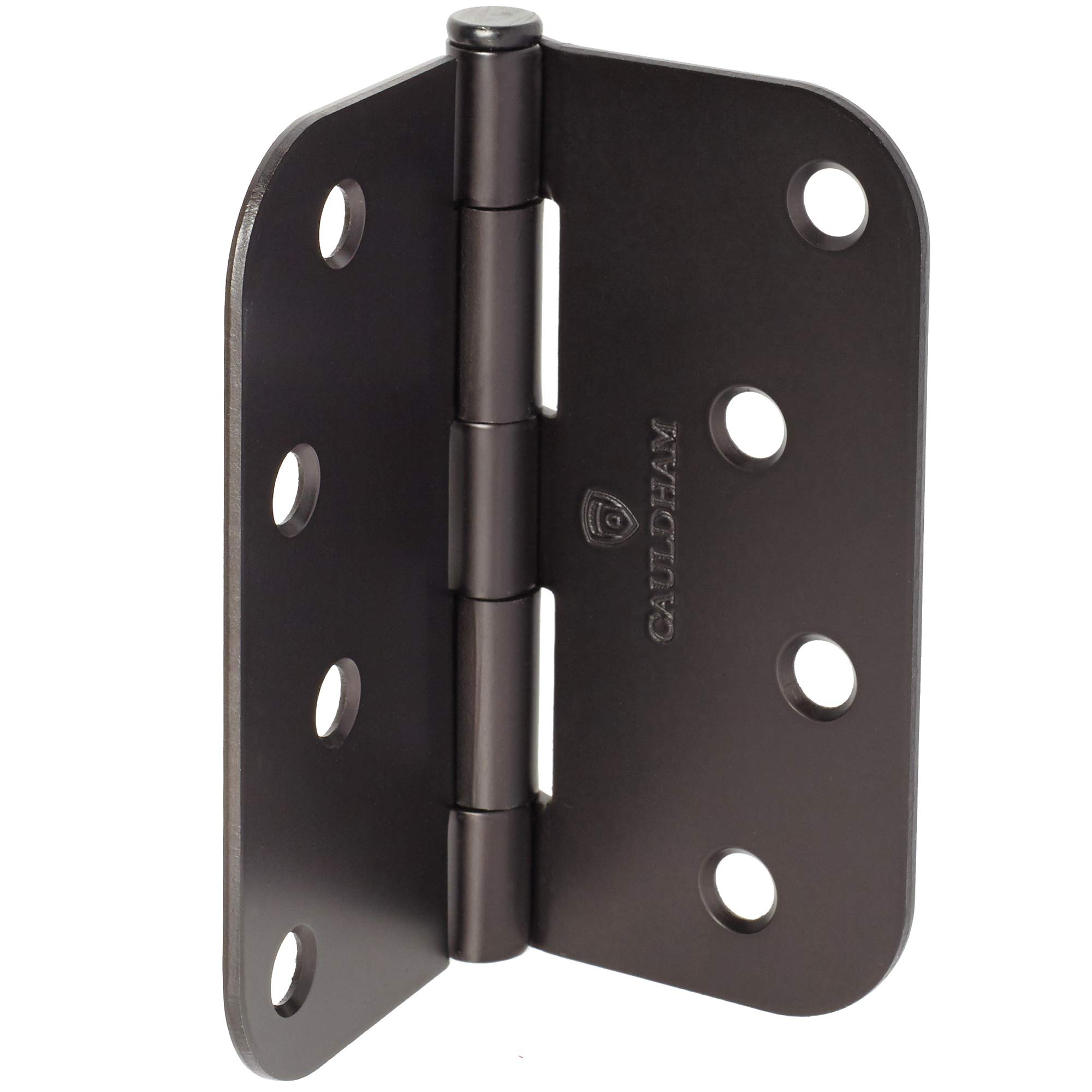 Cauldham Confezione da 12 cerniere per porte interne resistenti da 10,2 cm con angoli di raggio di 1,6 cm, bronzo lucidato a olio