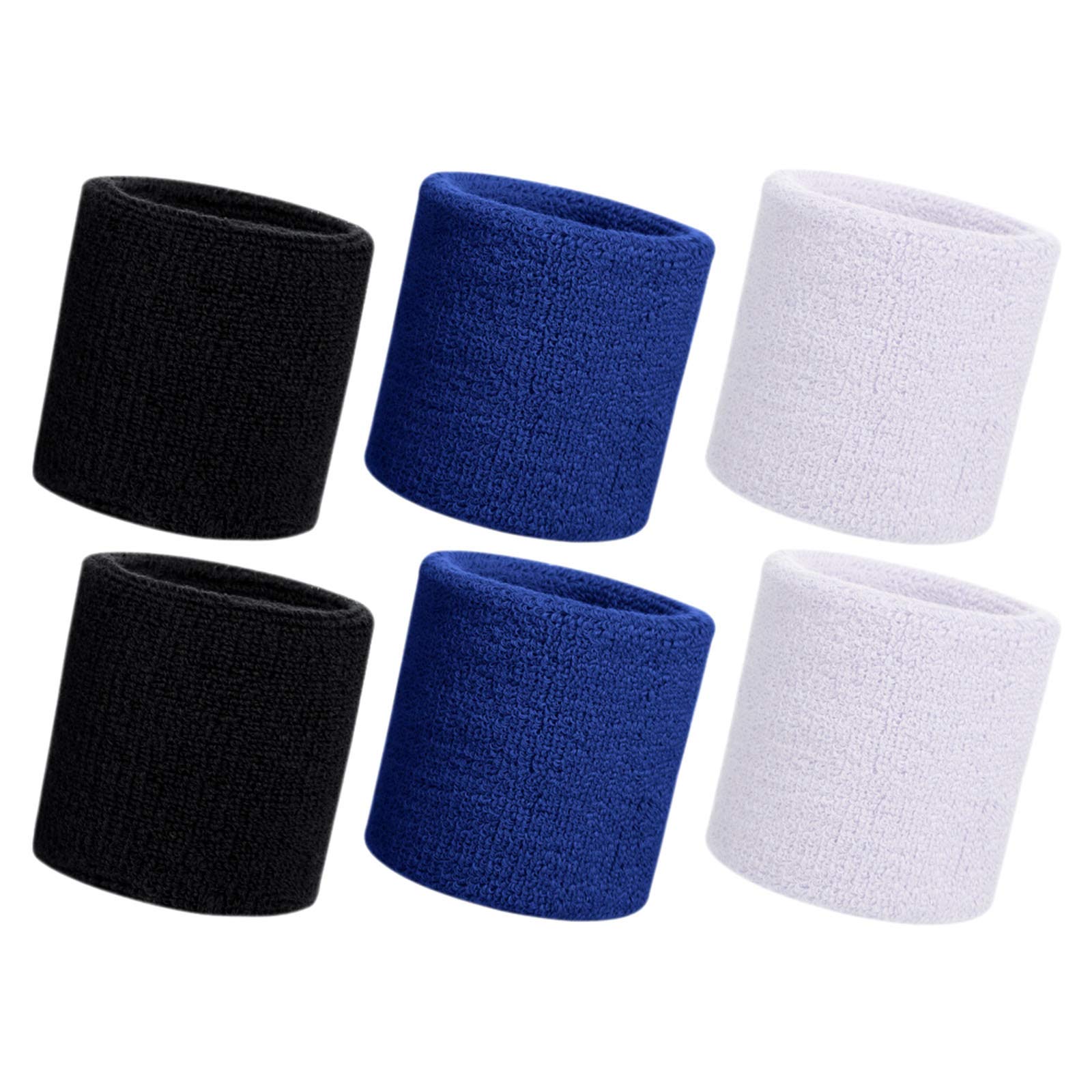 HANERDUN Sports Wristbands Sweat Wrist Sweatbands For Men And Women Terry Cloth Wrist bands Sweat For Gym Running Basketball Tennis Working Out โ image 1