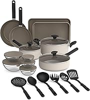 Vista 1 de bella 21 Piece Kitchen Set with EverGood™ Ceramic Nonstick Coating, Dishwasher & Oven Safe, All Stovetops Compatible, Tempered Glass Lids & Cool