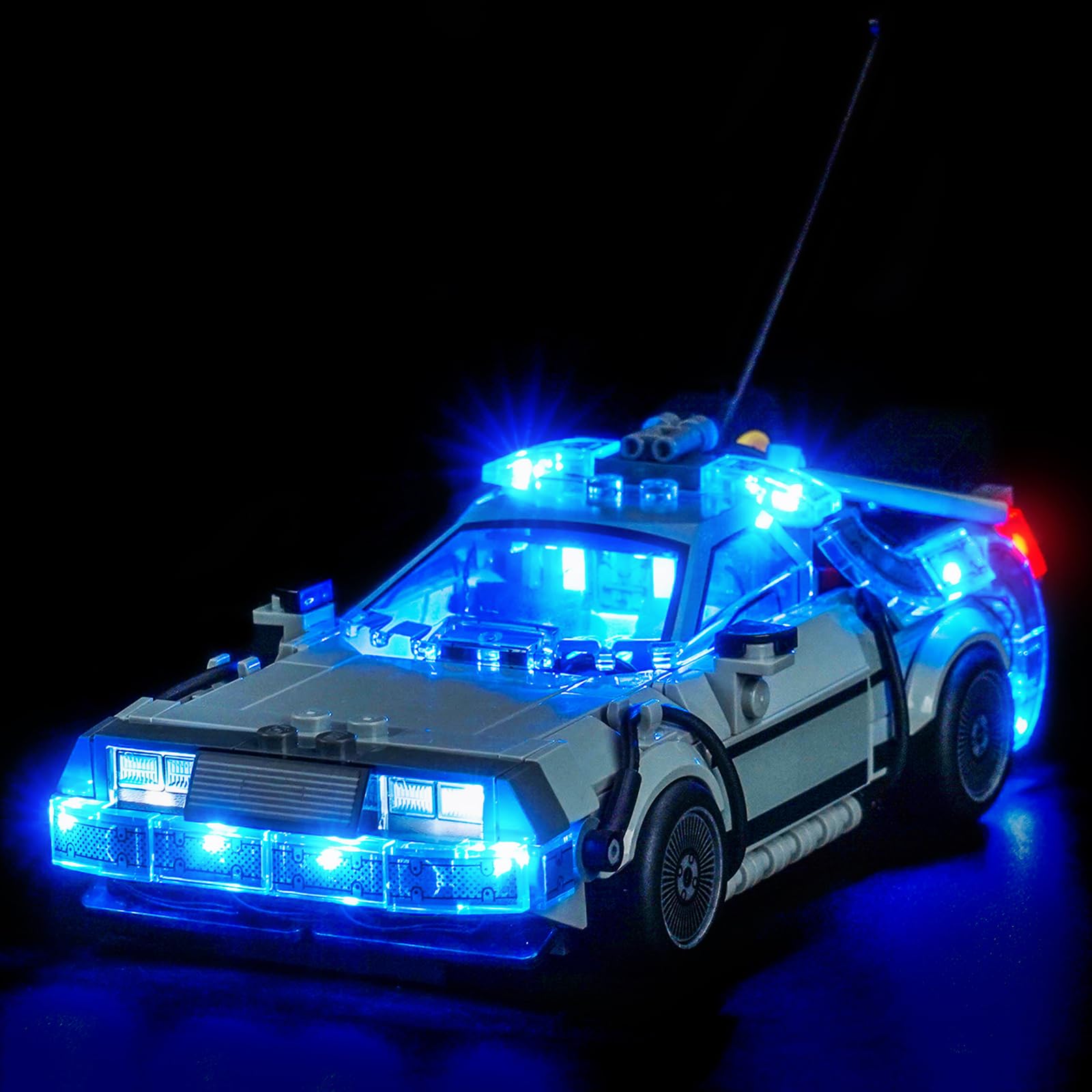 LocoLee Led Light Set Compatible with Lego 77256 Time Machine from Back to the Future Led Decoration Lighting Kit Compatible with Lego 77256 Building Blocks Model,Only Lights Set,No Model