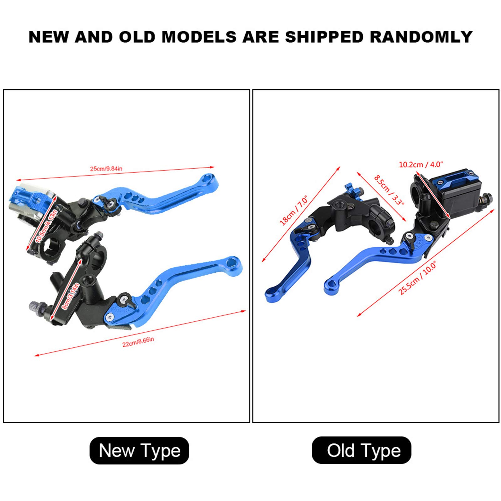 MEIHE 1 paire de leviers de réservoir d'embrayage de ma?tre-cylindre de moto universels (22mm