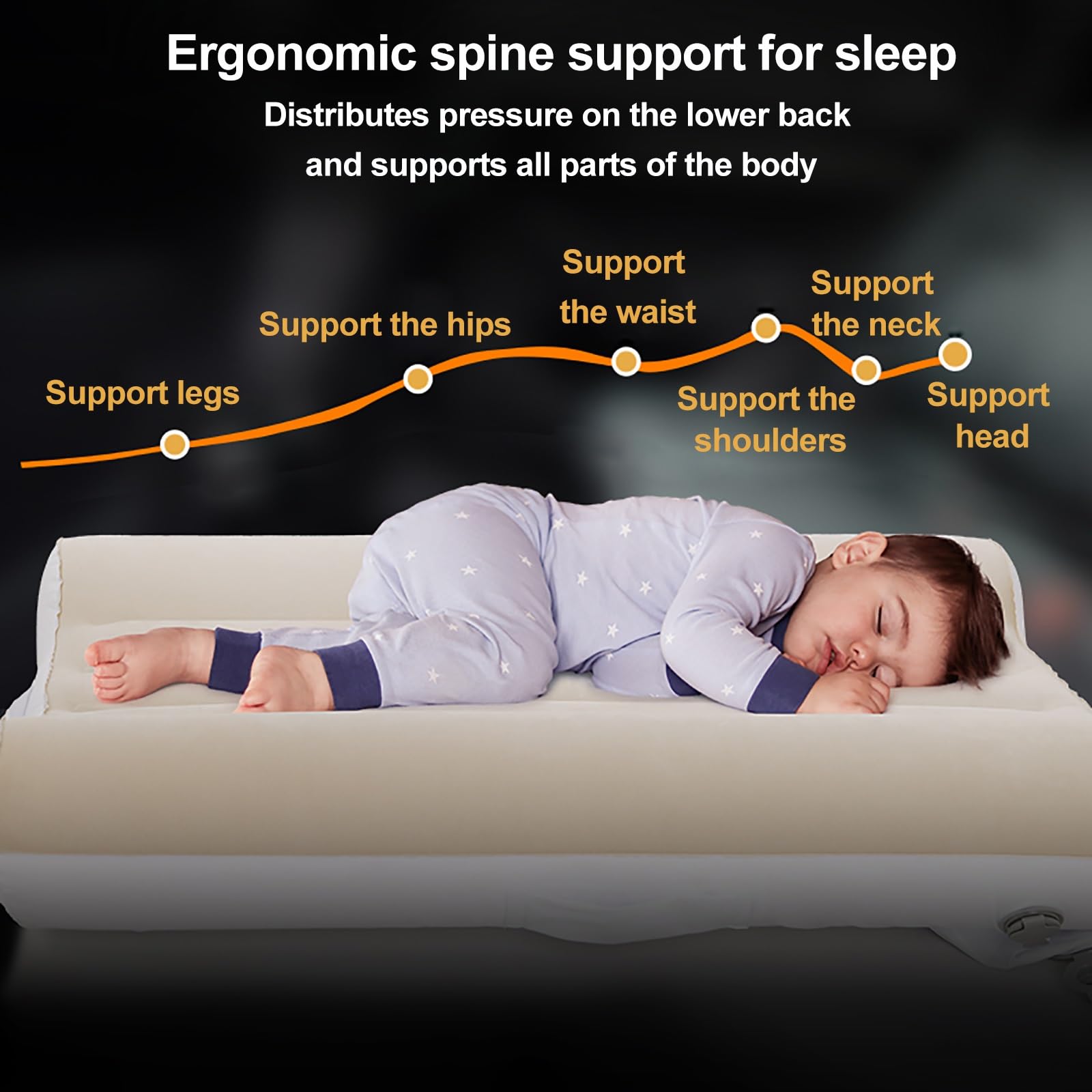 ZDMZR Inflatable Baby Travel Bed, Baby Travel Airplane Bed, Kids Airplane Bed, Infant Airplane Bed Fits Most Airplane Economy Seats for Convenient Toddler Travel