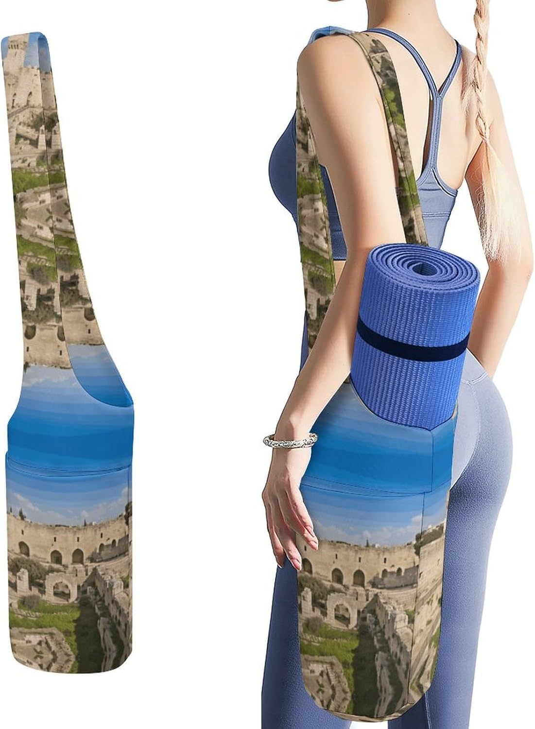 Yoga Mat Bags for Women Israel at The Tower of David Yoga Mat Storage Bag Exercise Yoga Mat Carrier Bag for Most Yoga Mats to Gym Class Beach Park Travel
