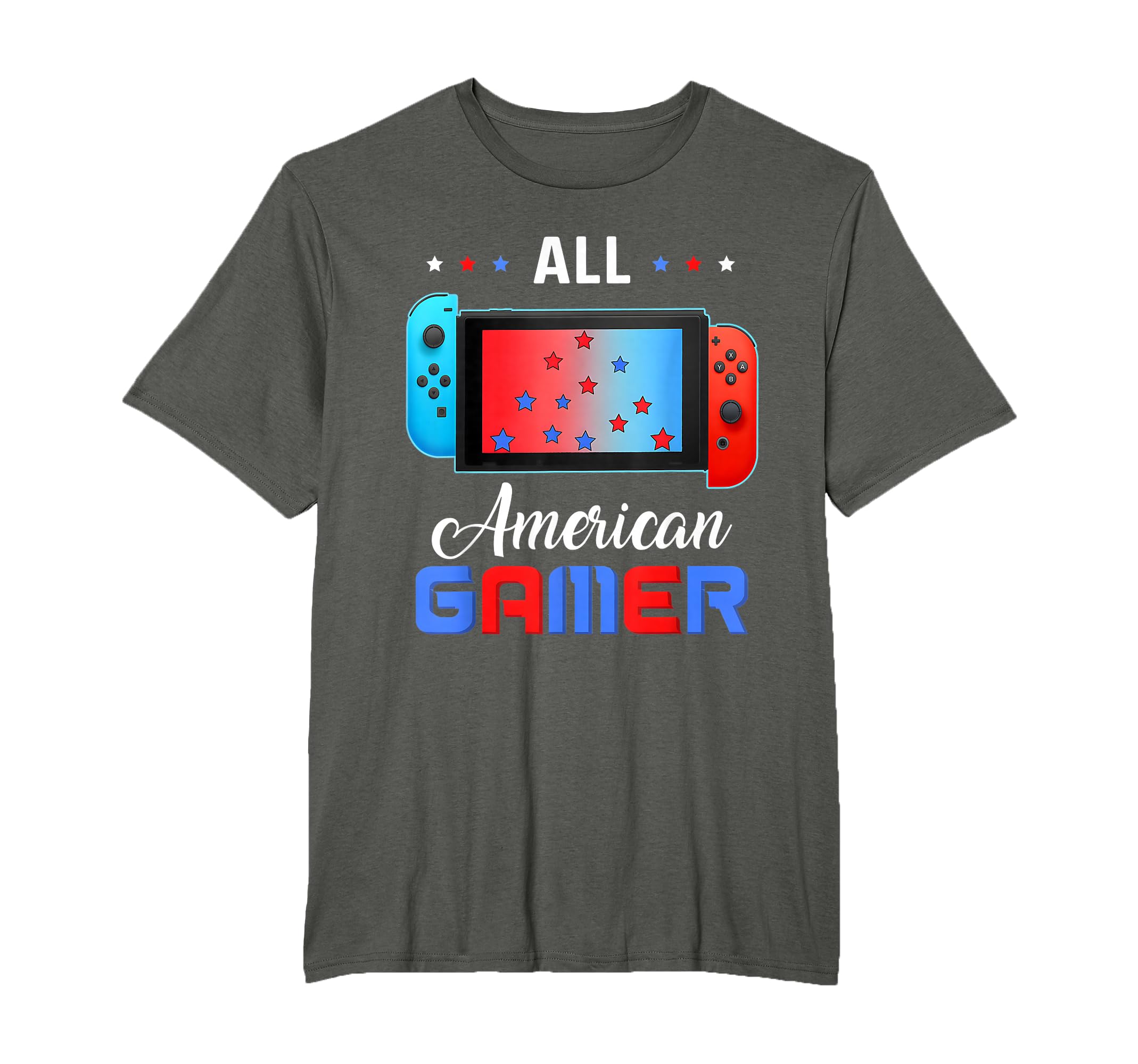 All American Gamer Funny 4th Of July Boys Kids Men USA Flag T-Shirt
