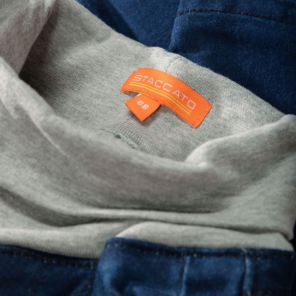 Staccato Thermojeans Baby Unisex - gefüttert, warm, kuschelig, Pull On, elastisch, strapazierfähig - Mid Blue Denim, Größe 68-86