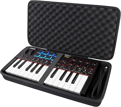 Miniatura 2 de khanka Funda para Akai Professional MPK Mini IV/MPK Mini MK3 USB-C MIDI Controlador de teclado/Controlador de teclado Donner DMK-25 PRO MIDI, solo