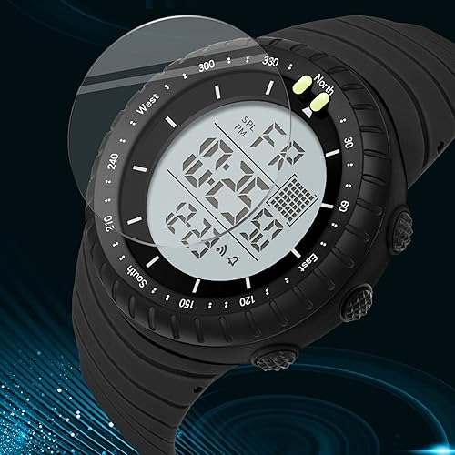 Miniatura 7 de findtime Reloj deportivo digital para hombre, pantalla LED impermeable, reloj militar de cara grande, electrónico resistente con alarma de cronómetro