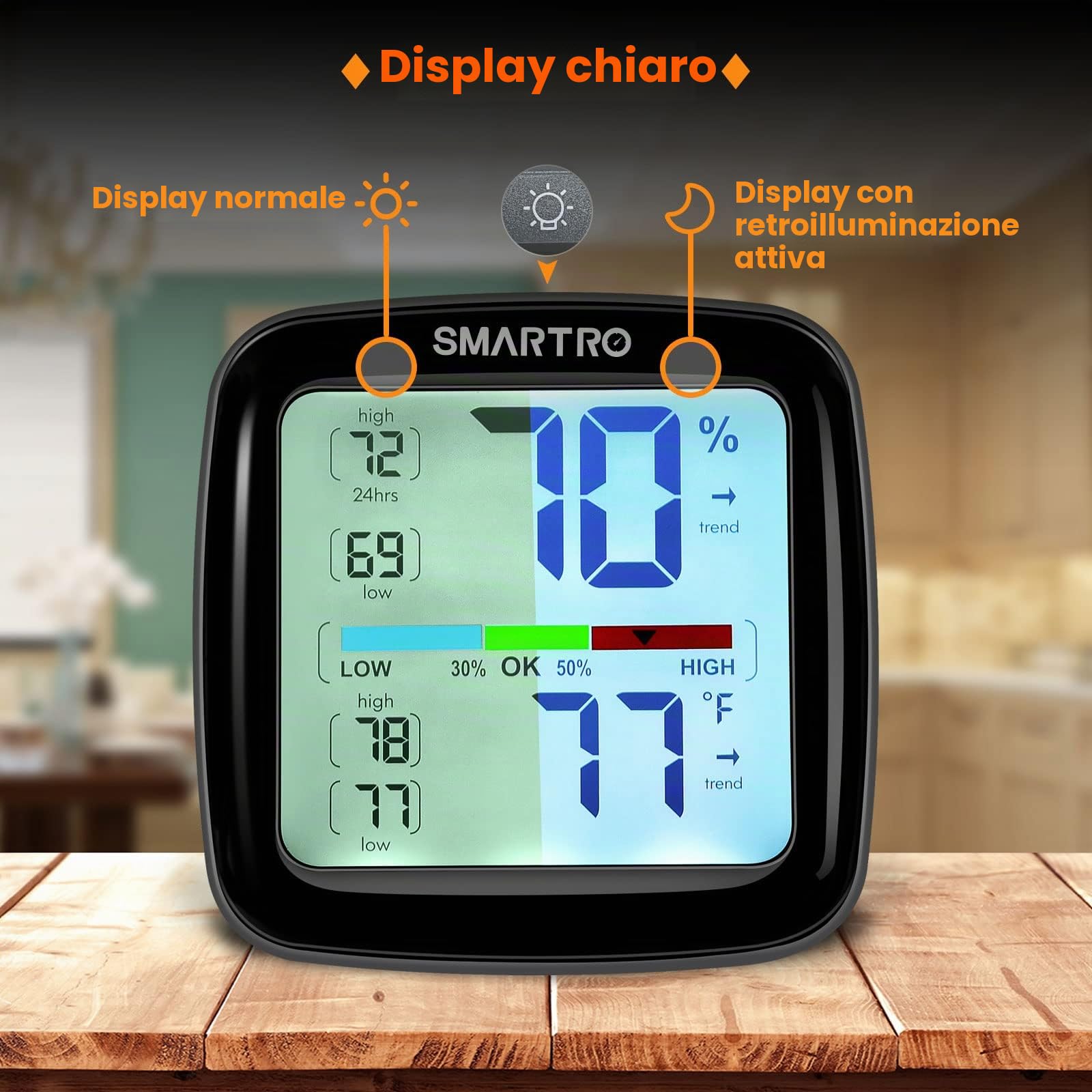 SMARTRO SC42 Professionale Digitale Igrometro Indoor Termometro Termometro Umidità Della Stanza Manometro & Pro Precisione Calibrazione