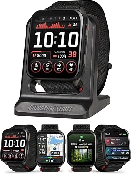Garmin Venu X1 ساعة ذكية GPS رفيعة وخفيفة الوزن، شاشة | AMOLED سوداء، ميزات الصحة واللياقة البدنية المتقدمة، تتبع النوم، 100+ تطبيقات رياضية | حزمة حامل الطاقة الحديثة من سلسلة Signature