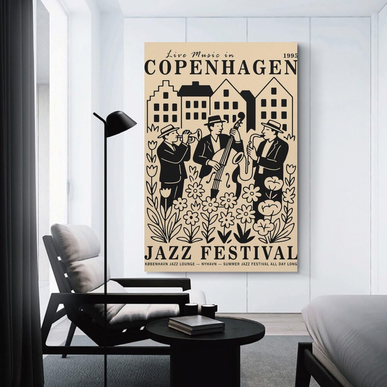 Junmoney Copenhagen Jazz Festival Wall Decor Canvas Print, 20x30inch(50x75cm), for Living Room, Bedroom Or Home Office, Home Decor Gift with Stylish Appeal