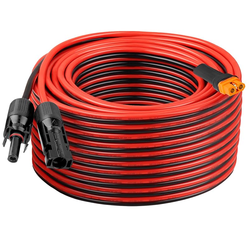 Cabo de extensão solar 10AWG com conector XT60i, 22,9 m, Kimbluth
