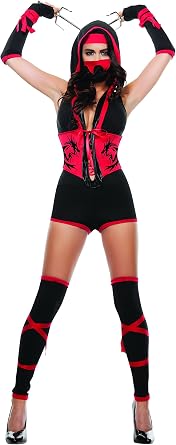 Starline Womens Red Dragon Ninja Costume