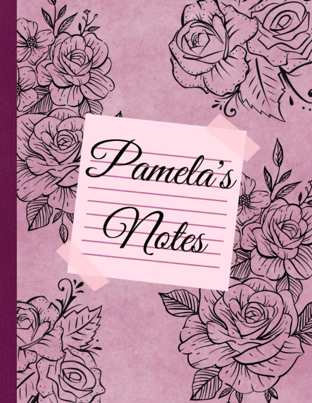 Pamela’s Notes: Custom Name Personalized Journal with Roses. Old Pink Flowered Notebook with Name Pamela. A Gift for Women (My Name’s on It! Journals)