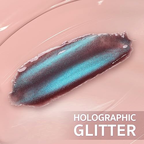 Miniatura 6 de GAOY Esmalte de uñas de gel Cat Eye, esmalte de uñas holográfico con purpurina de 0.6 onzas líquidas con imán, gel UV translúcido reflectante,