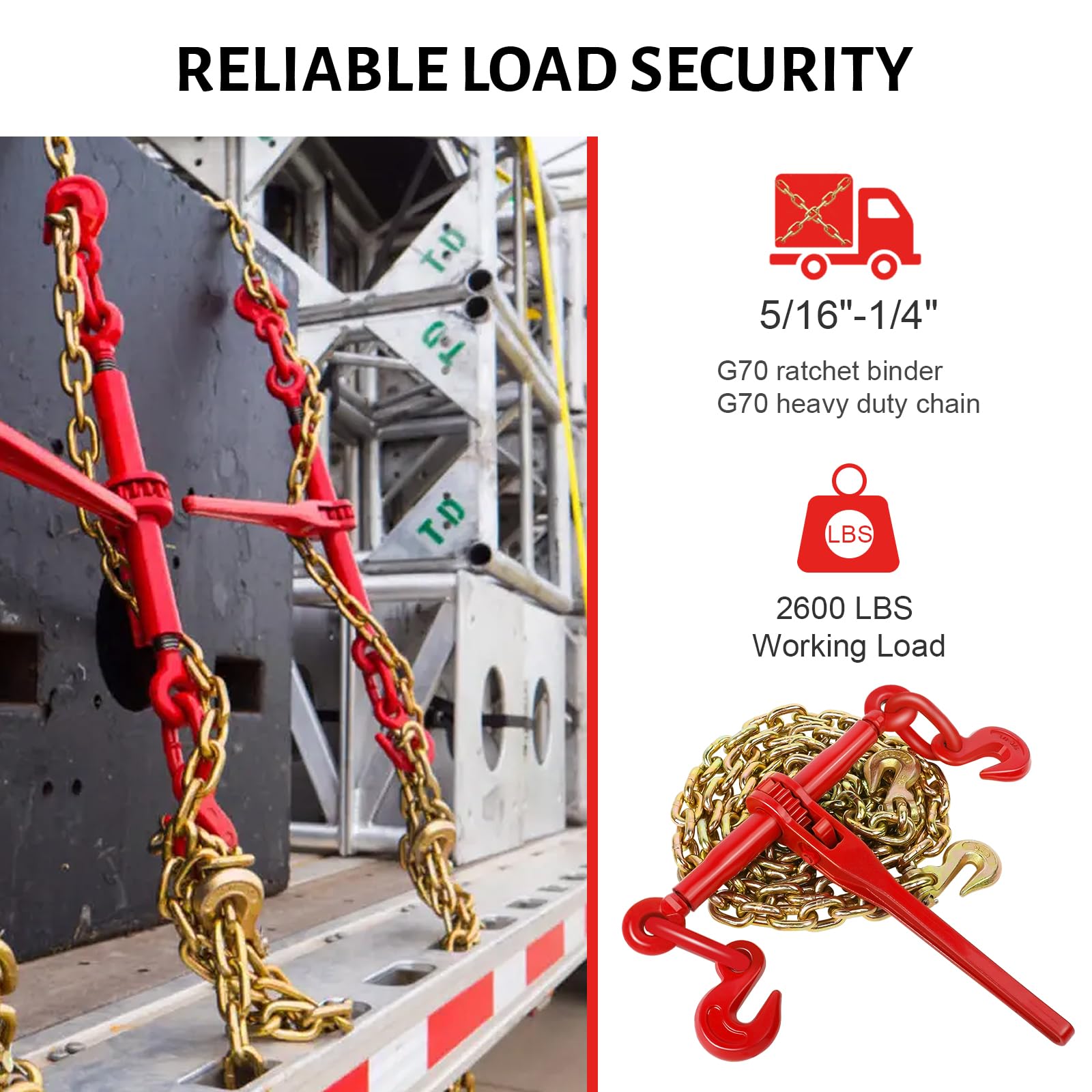 FAHKNS Load Binders - Secure Heavy Loads -4 FAHKNS Load Binders - Secure Heavy Loads -4