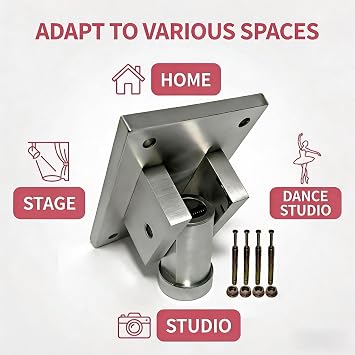Pole Dance Slanted Ceiling Fixed Plate - Universal Permanent Top Plate for 45mm Home Dance Poles, High Safety & Stability Accessory