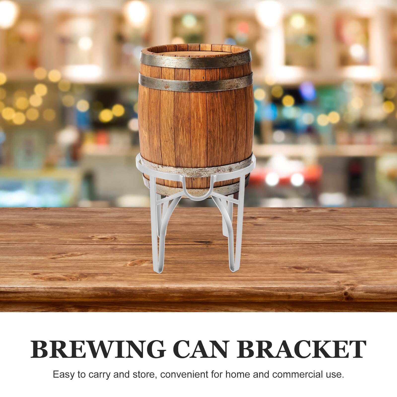 NUOBESTY Supporto per Spillatore di Birra 5l in Metallo Resistente, Espositore per Distributore di Bevande per Feste, Portabicchieri Stabile per Secchio di Birra e Vino, per Bar e Uso