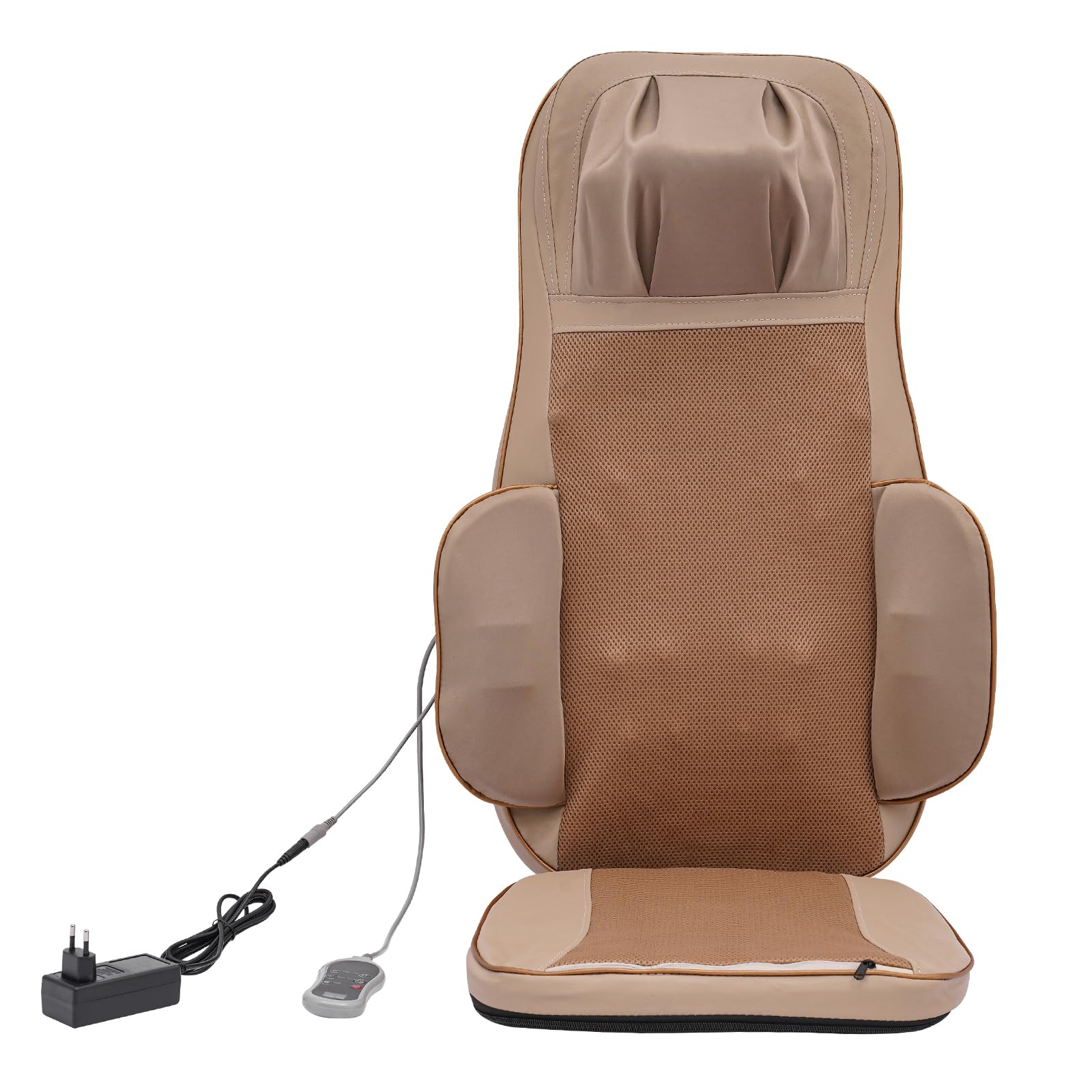 Cuscino massaggiante elettrico a 3 velocità e 3 modalità, massaggiatore per schiena con funzione di calore (42 ℃), per massaggio a compressione multifunzionale, per spalle, vita, fianchi
