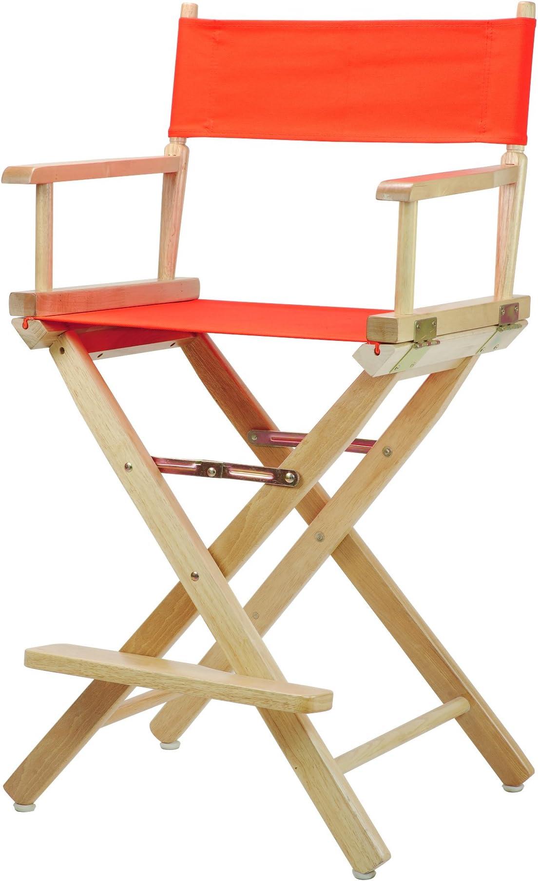 24インチ、ナチュラルフレーム/オレンジキャンバス:カジュアルホームナチュラルフレームキャンバスディレクターチェア、24インチ、オレンジ