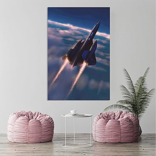 Miniatura 3 de SR-71 Blackbird - Pósteres militares de aviones de reconocimiento de lienzo para decoración de dormitorio, decoración de oficina, deportes, regalos