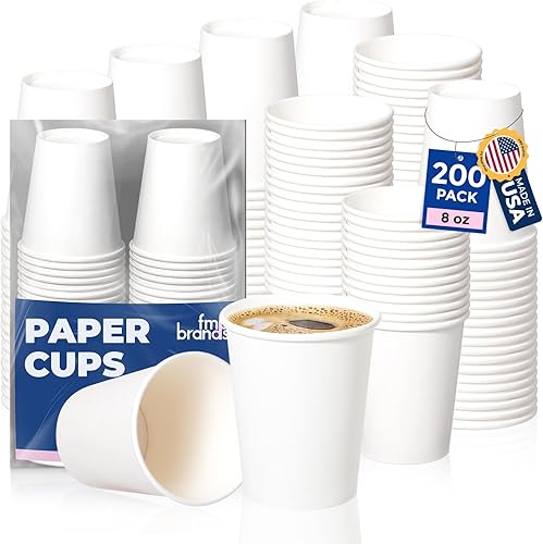 Miniatura 29 de Fit Meal Prep Paquete de 100 tazas de café de papel desechables de 24 onzas, tazas calientes de primera calidad para bebidas calientes/frías, vasos