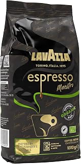 Lavazza, Espresso Maestro, Coffee Beans, With Aromatic Notes Of Dried Fruit And Chocolate, 100% Organic And Rainforest Alliance Certified, Intensity 9/10, Slow And Sweet Roast, 1kg
