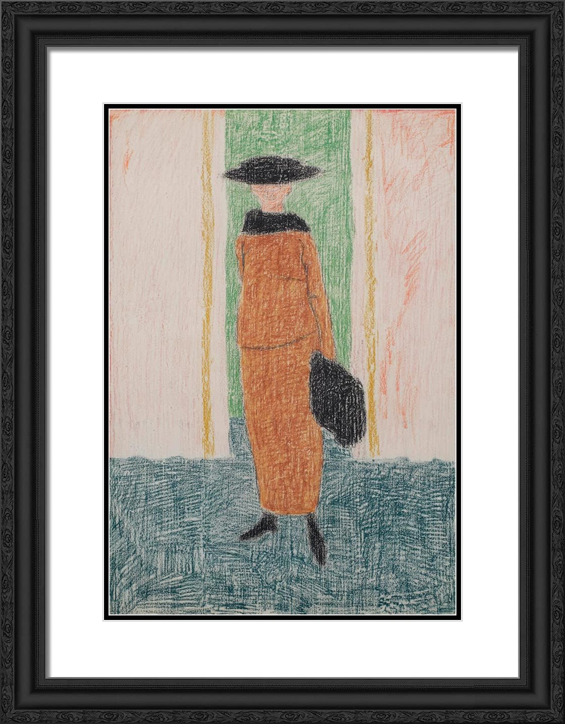ArtDirect Spilliaert, Leon 19x24 Gold Ornate Framed Art Print with Double Matting Titled: At the Exhibition