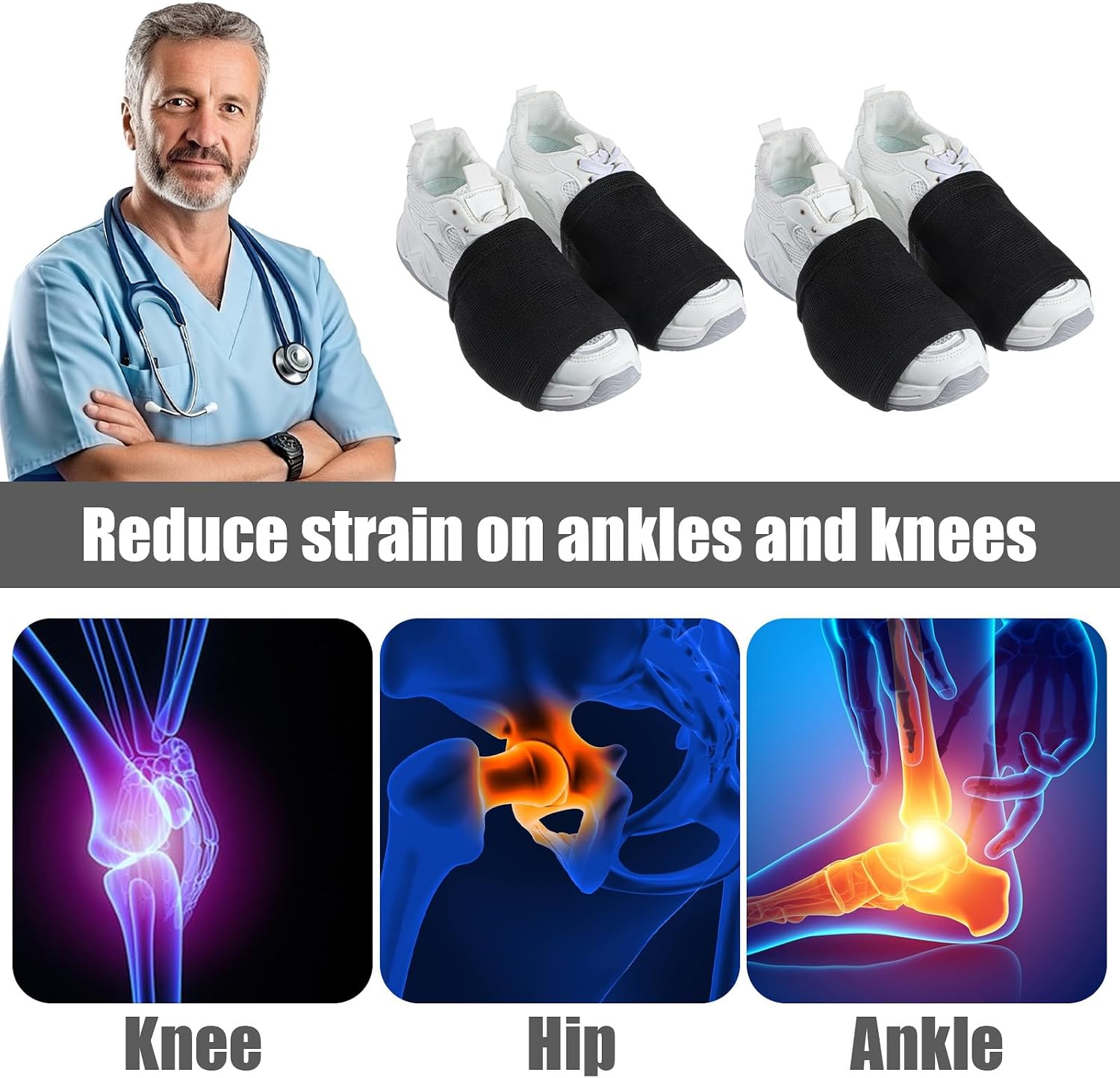  4Pairs Socks Over Shoes for Dancing, Unisex Anti-Slip Dance Shoe thumbnail