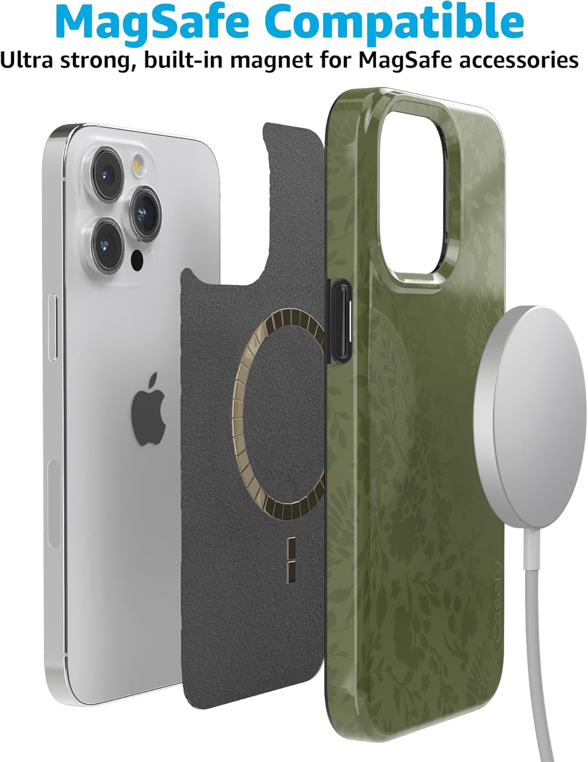 Casely iPhone 15 Pro Case | Moody Monochrome | in the Grove | Compatible with MagSafe | Classic Ultra Thin Design