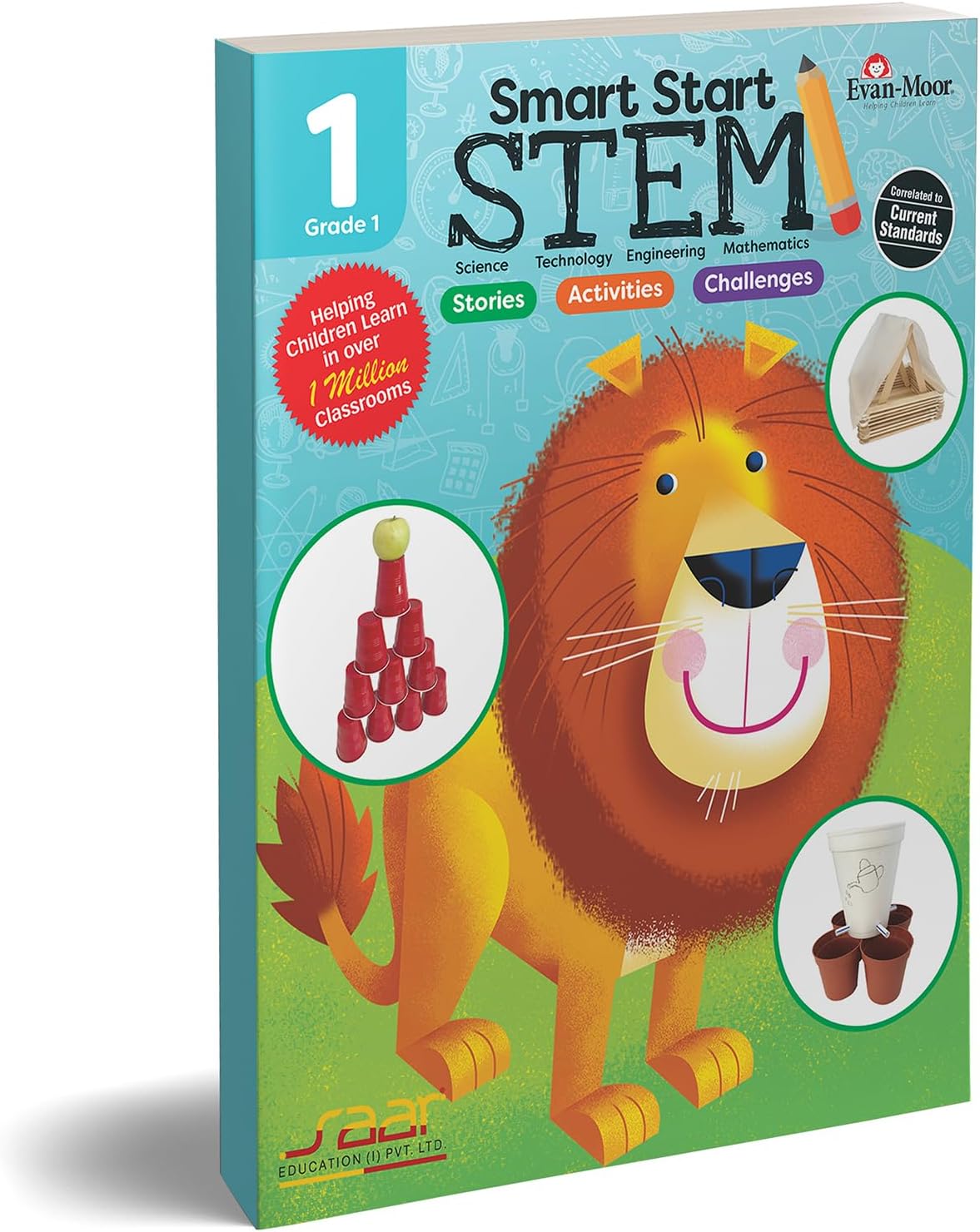 Smart Start STEM for Grade 1 by SAAR Education | Fun STEM Activities & Challenges | Hands-On Science, Technology, Engineering & Math Learning [Paperback] | Tiffany Rivera