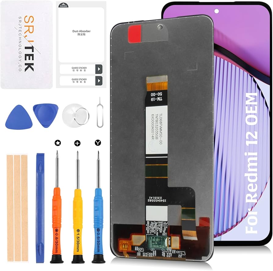Amazon.co.jp: SRJTEK For Xiaomi Redmi 12 5G 6.8 inch LCD Screen