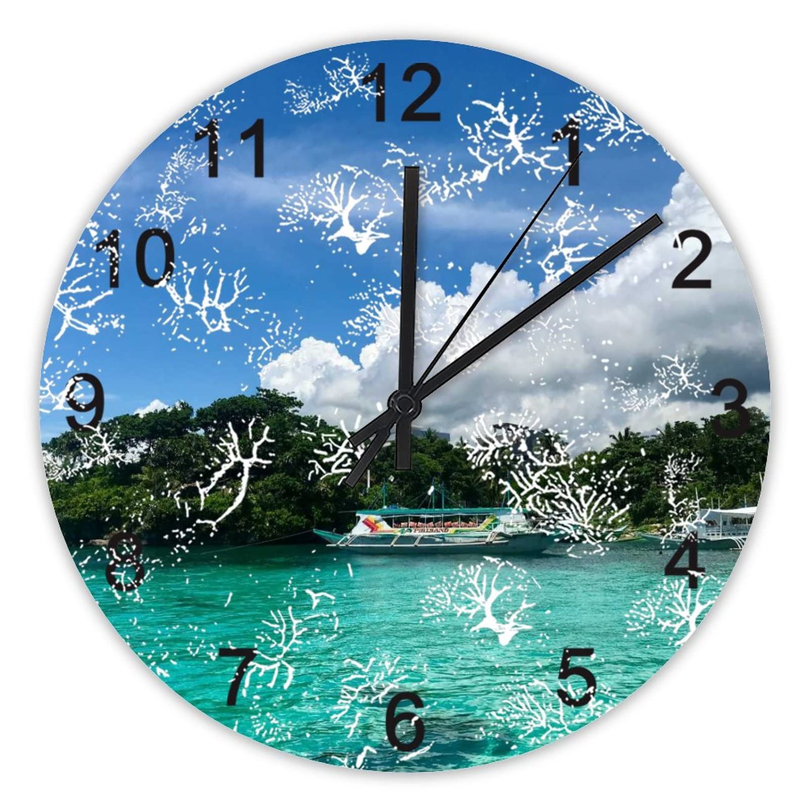 Horloge murale silencieuse de 40 cm pour cuisine et bureau