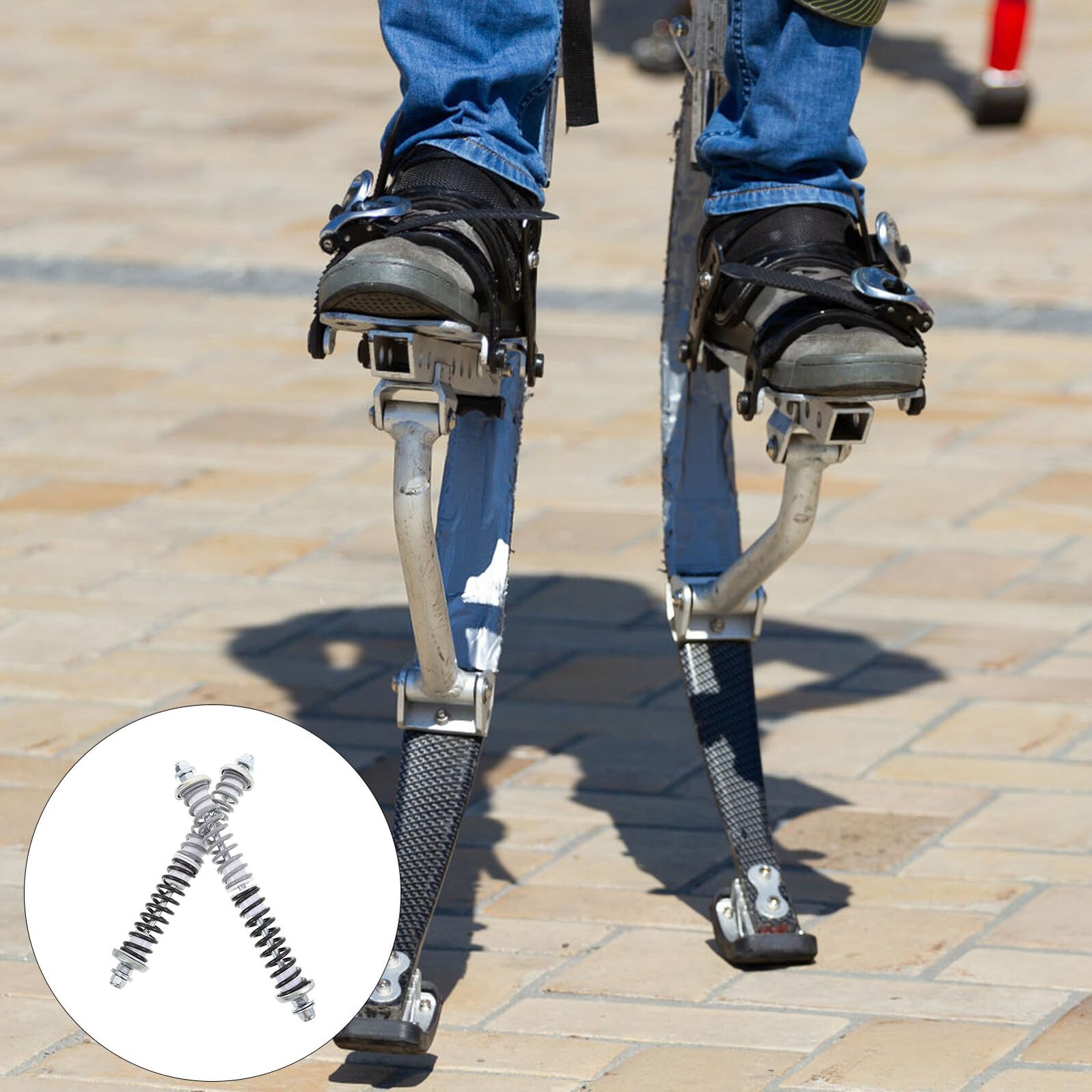 DOITOOL Ammortizzatori per Stilts in Acciaio Inossidabile Ricambio Heavy-duty per Scale da Cartongesso Supporto Peso e Stabilità per Lavori Edili e Te